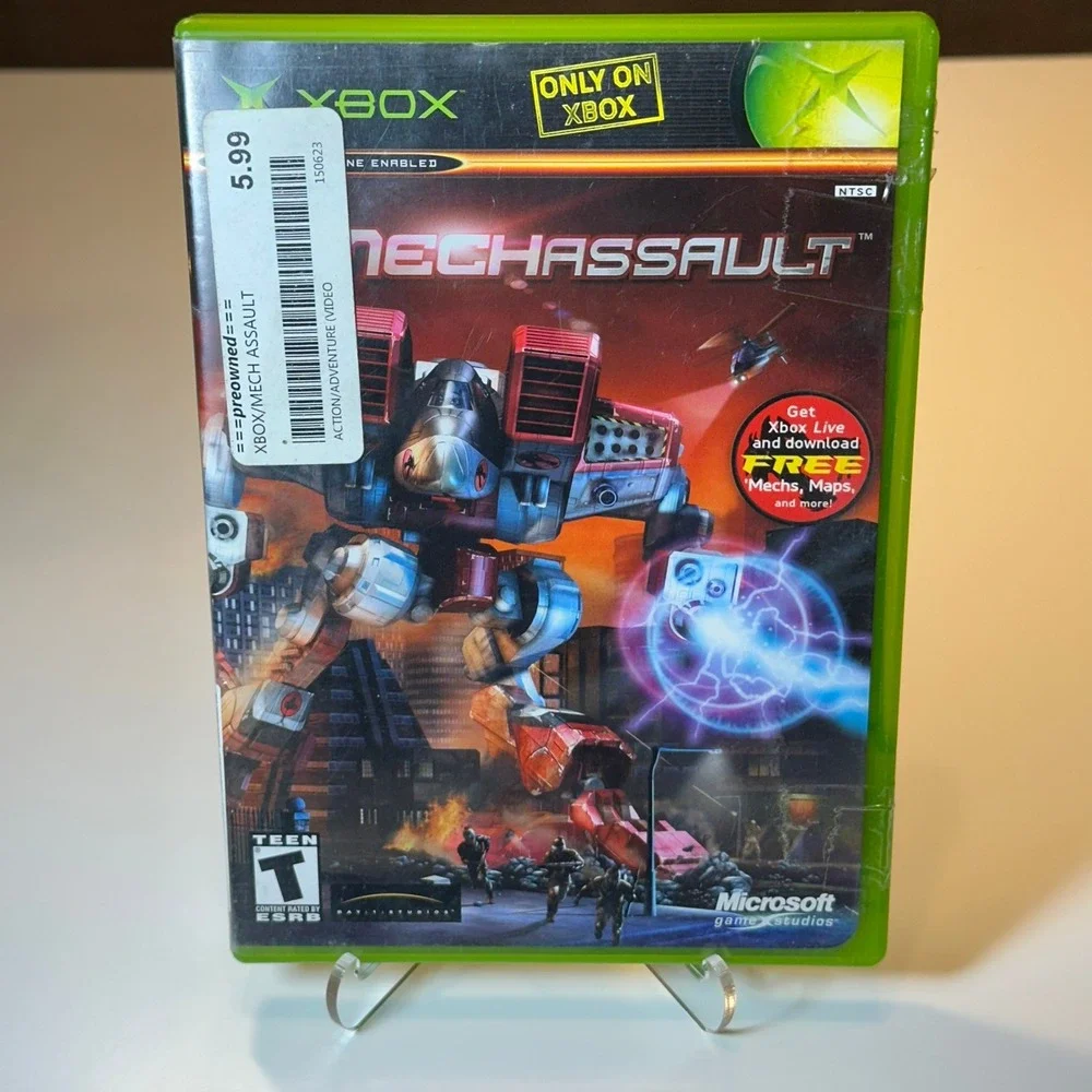 Microsoft MechAssault Xbox Game Original Green Case Good Action Sci-Fi 2002